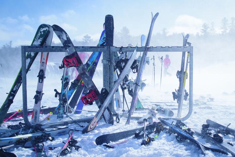 Pile of skis