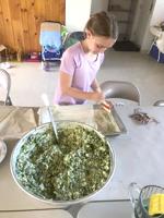 Big fat Greek pastry fair with food to remind of grandma