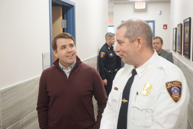 Rep. Chris Pappas and Chief Stephen Akerstrom