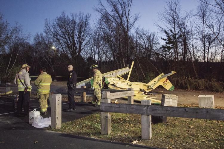 Plane crash scene