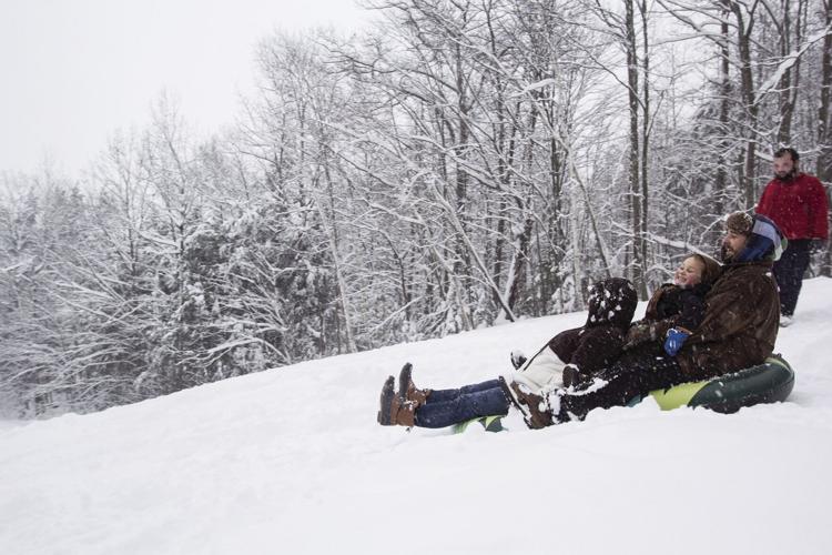 Paul family sledding