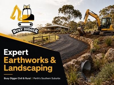 Busy Digger Civil & Rural Civil & Rural Bringing Expert Earthworks and Landscaping to Perth’s Southern Suburbs