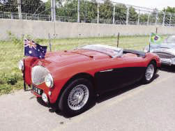 Austin Healey in red