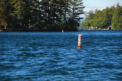 From wood to PVC – navigational buoys spend winter in the ice