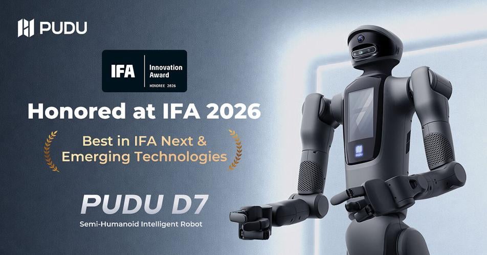 PUDU D7 Named Honoree in IFA Innovation Awards for Best in IFA Next & Emerging Technologies