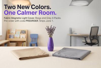 Octo Lights Launches Two New Fabric Magnetic Light Cover Colors for Sensory-Friendly Classrooms and Modern Workspaces