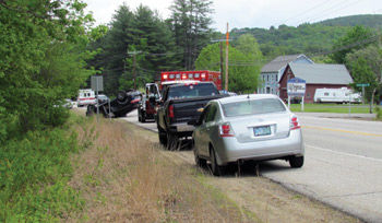 Three hurt in Gilford collision