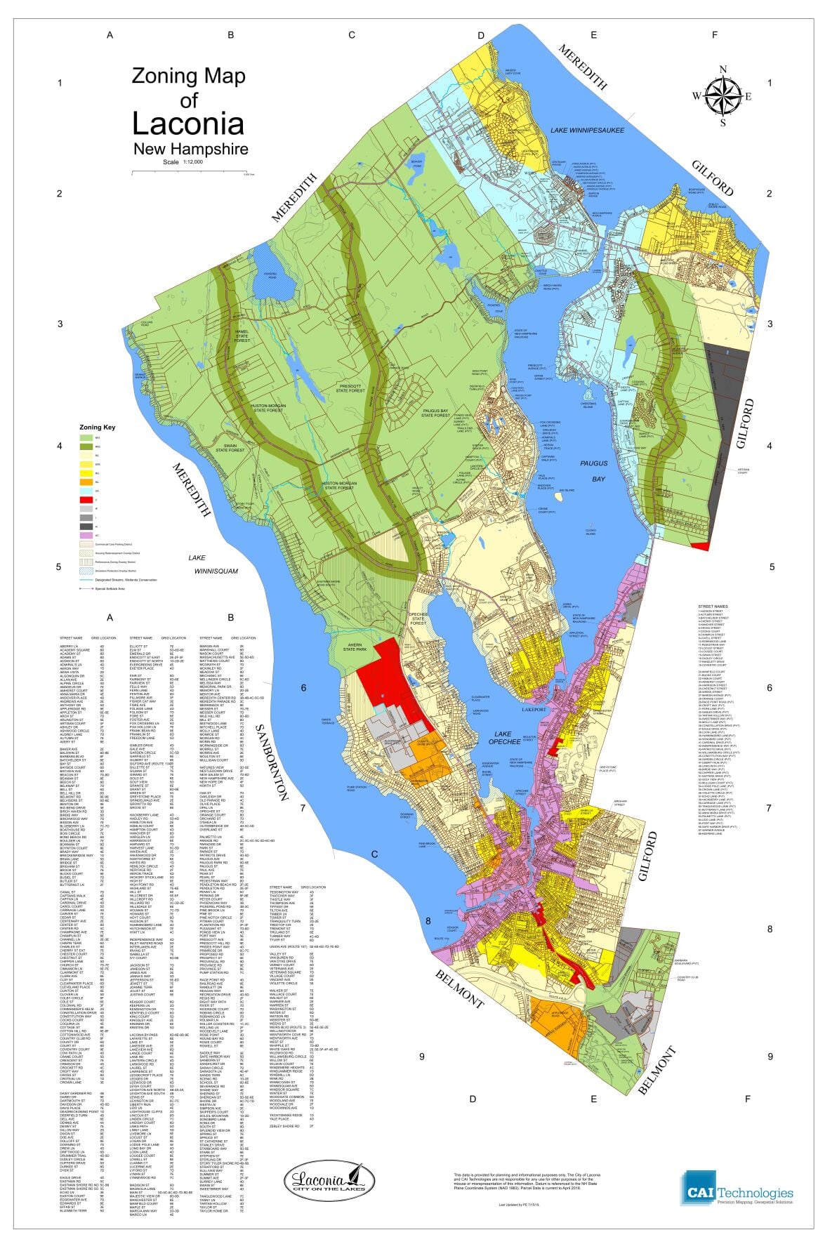 Laconia Zoning Map