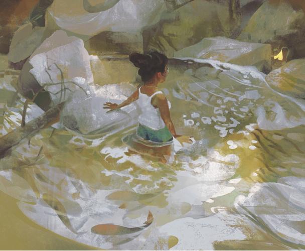 Stepping into water