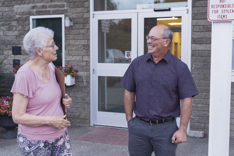 Maureen Aube and Councilor Timothy Johnston