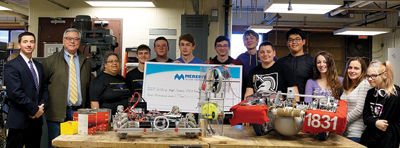 Bank donates to Gilford High robotics team