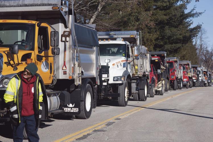 Line of trucks