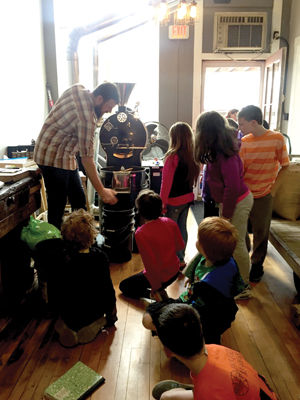 Students enjoy a day downtown as part of their education