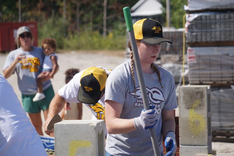 Briana Murphy with shovel