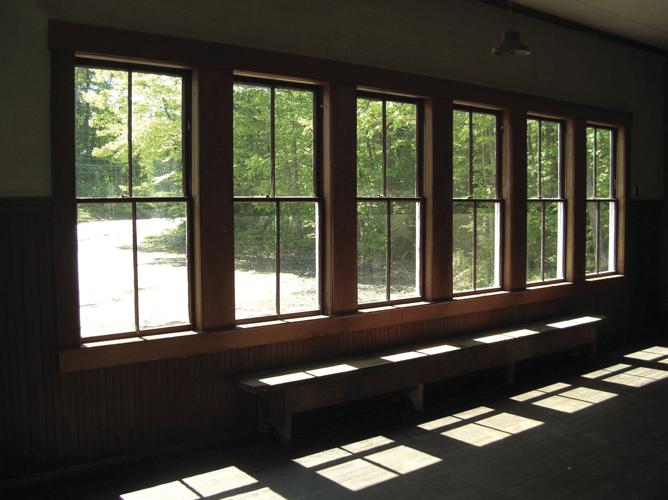 Center Harbor Town House school benches