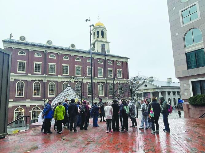 Inter-Lakes eight graders walk Freedom Trail, dissect Declaration of Independence for America's 250