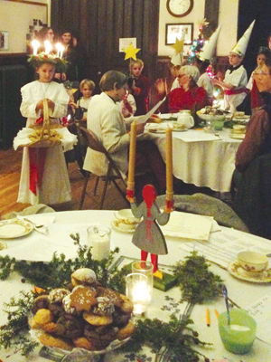 Franklin Unitarian Santa Lucia festivities