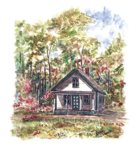 08-08 Hebron Schoolhouse watercolor