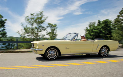 Rollin’ down the road in some cold blue steel