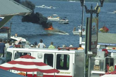 Boat fire