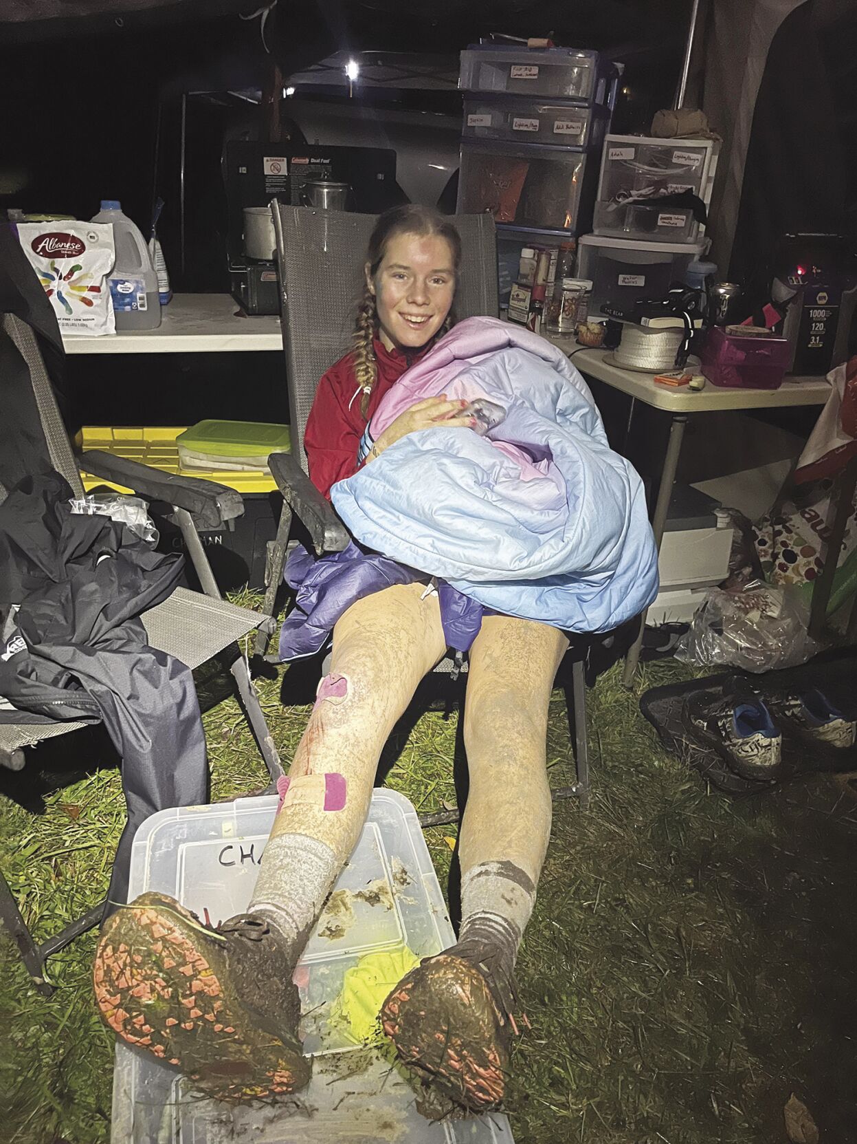 Adah Chapman between laps