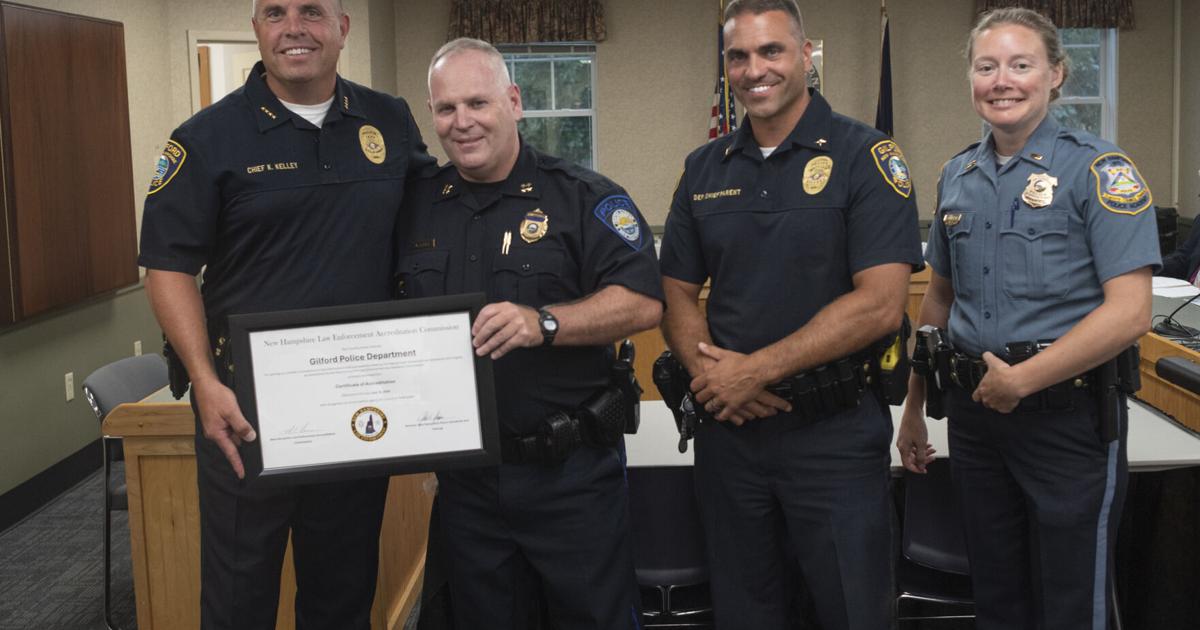 Gilford Police 4th agency to receive state accreditation