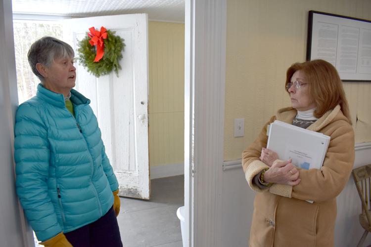 01-09 Gilmanton Church Paula and Sue