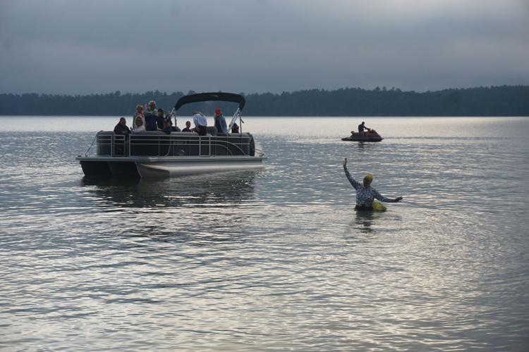 Starting the swim