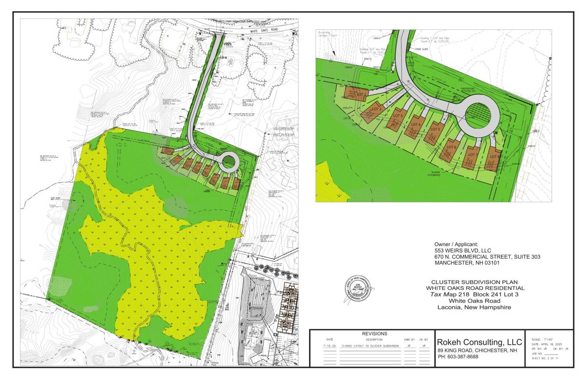 Cluster Subdivision Plan White Oaks Road Residential