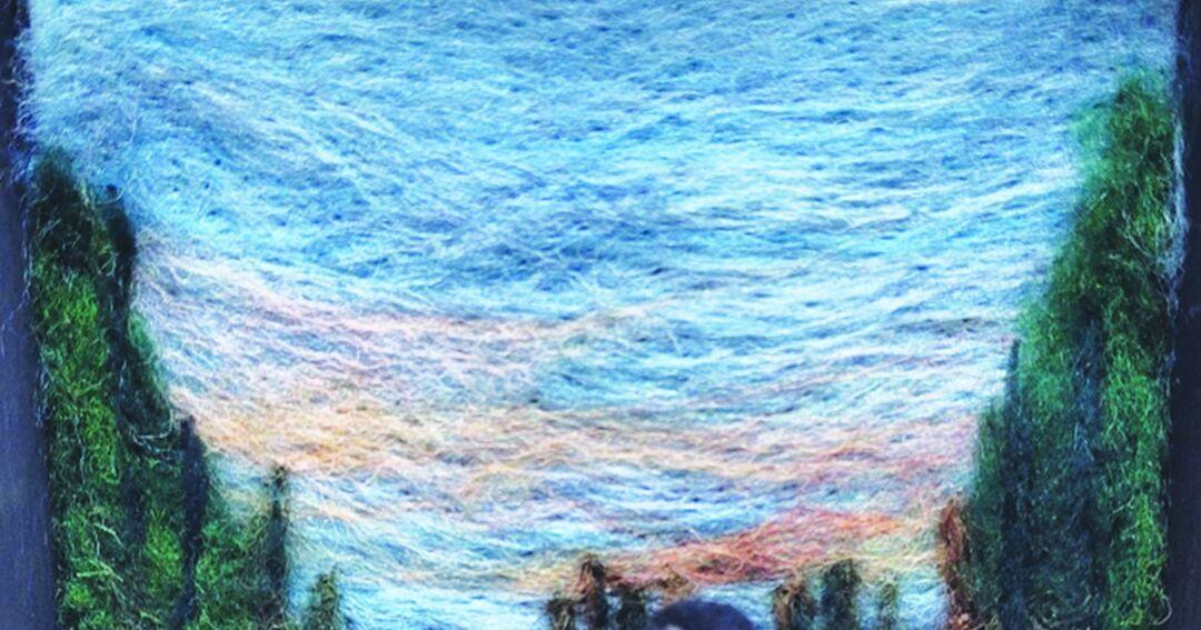 Felted loon shadow box class with Patsy Frasier at Meredith Craft Gallery