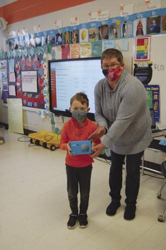 Wade Zumbach during special classroom presentations. Wade was recog