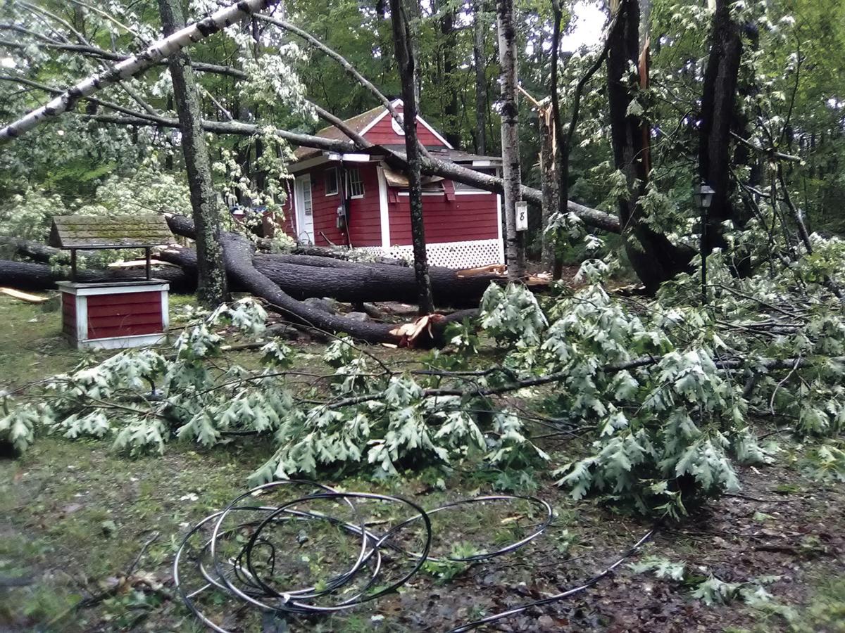 Fast Moving Storm Takes Down Trees Power At Sawyer Lake Local News Laconiadailysun Com