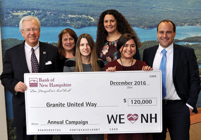 Bank NH makes $120,000 donation to local United Ways