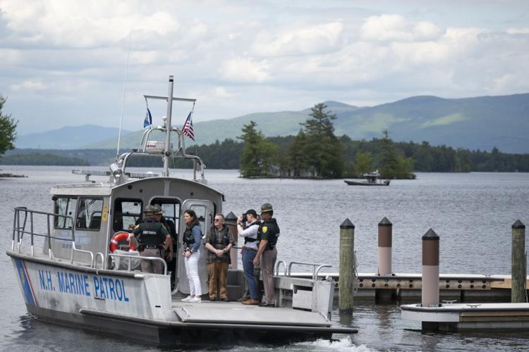 Gov. Kelly Ayotte by boat