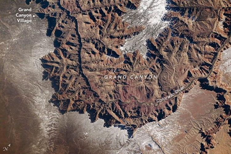 NASA reveals mind-bending Grand Canyon snow illusion