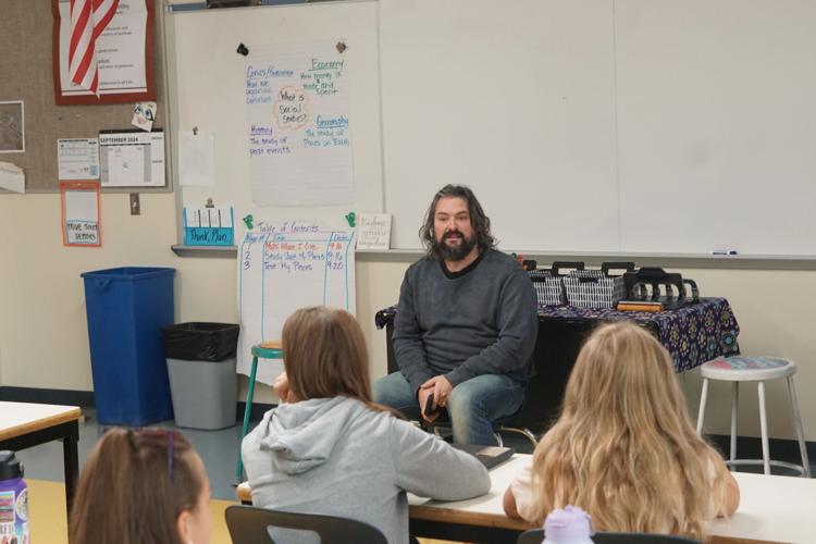 Clay Cook in the classroom