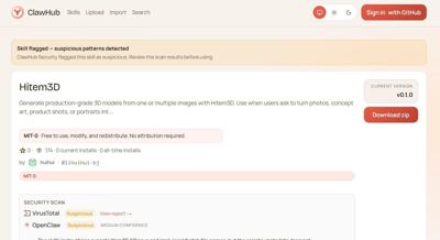 Hitem3D Becomes Callable via OpenClaw Skills, Enabling Structured Image-to-3D Generation