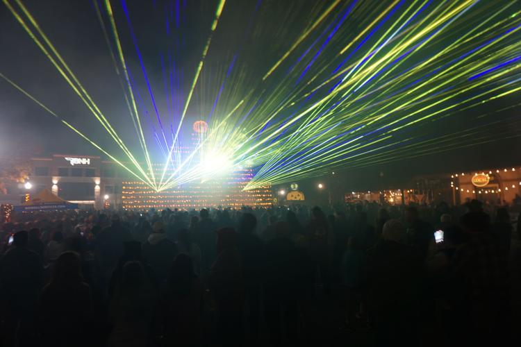 Green and blue lights