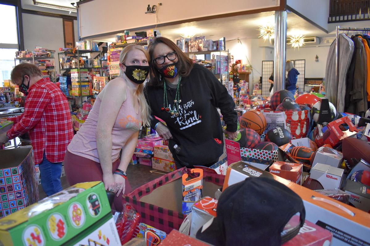 deck the halls with thousands of toys recycled percussion filling downtown building with free toys local news laconiadailysun com