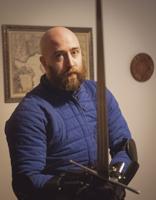 Ian Davis with longsword