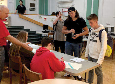 Laconia students vote heavily Republican in mock elections
