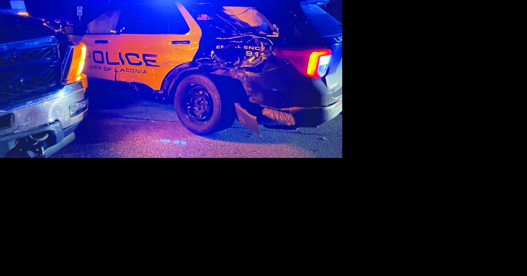 No injuries after parked police cruiser hit by pickup truck Saturday at ...