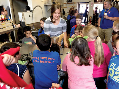 Students enjoy a day downtown as part of their education