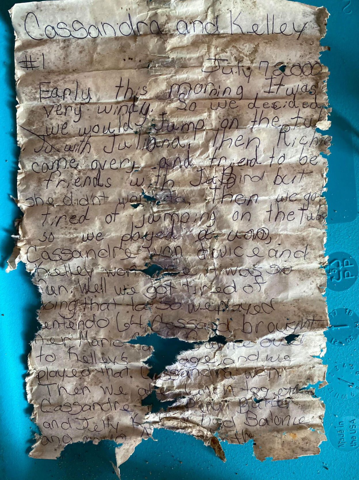 10-10 Lost bottle letter