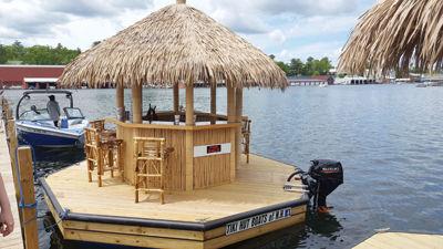 Tiki Hut Boats Turning Heads On Winnipesaukee Lake Style Laconiadailysun Com