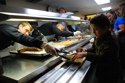 Woodland Heights Thanksgiving meal