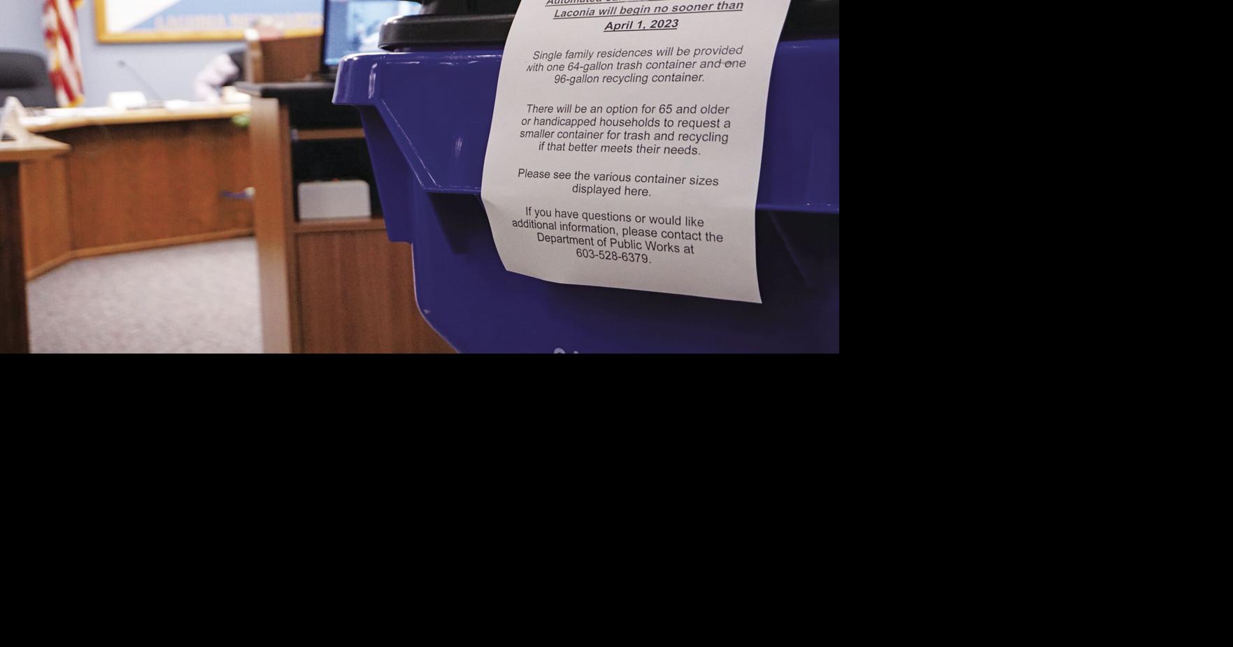 Laconia households will get bigger trash, recycling containers this