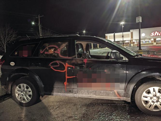 Vandalized SUV