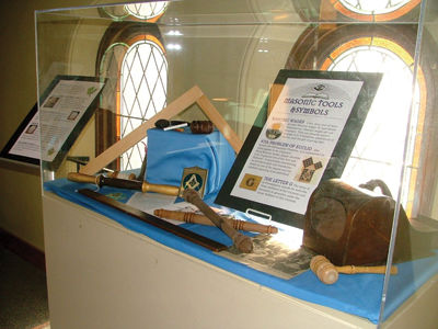 Masonic display — Freemasons have played a large role in city's history