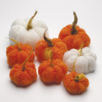 felted pumpkins